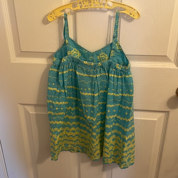 Roxy spaghetti straps top turquoise girls M - Picture 4 of 8